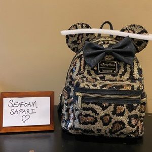 ❌SOLD NWOT Loungefly Disney Parks Leopard Sequin Bag